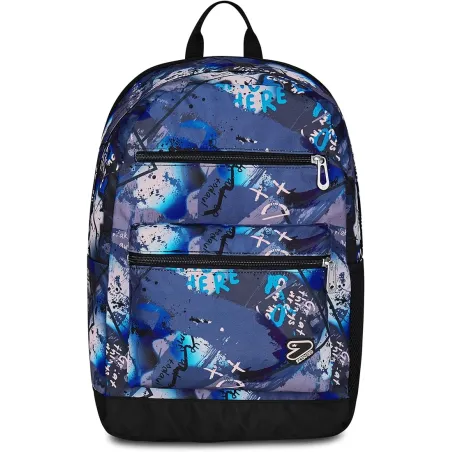 Seven Zaino Scuola Reversible con Cuffie Wireless, Grigio Blu, Reversibile, 29 L,