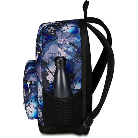 Seven Zaino Scuola Reversible con Cuffie Wireless, Grigio Blu, Reversibile, 29 L,