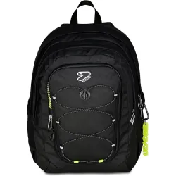 Seven Zaino Scuola Tech Line con Speaker Wireless, Nero, Doppio Scomparto, 29 L