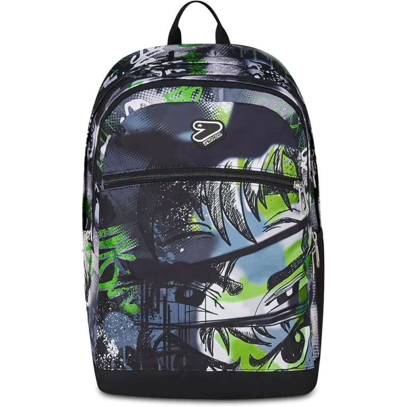 Seven Zaino Scuola Pro XXL Reversibile Detach, Grigio, Zaino Doppio Scomparto, Tasca Porta PC e Tasca Porta Borraccia