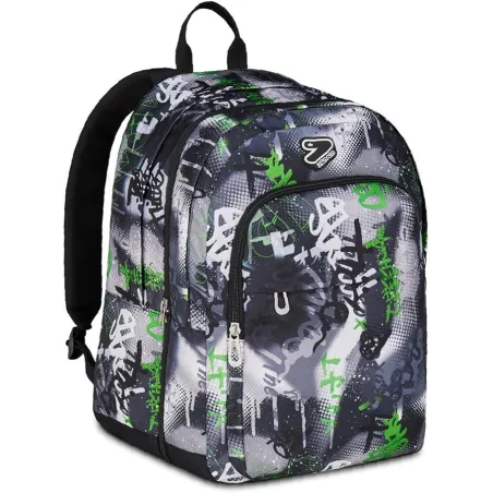 Seven Zaino Scuola Pro XXL Reversibile Detach, Grigio, Zaino Doppio Scomparto, Tasca Porta PC e Tasca Porta Borraccia