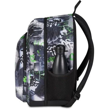 Seven Zaino Scuola Pro XXL Reversibile Detach, Grigio, Zaino Doppio Scomparto, Tasca Porta PC e Tasca Porta Borraccia