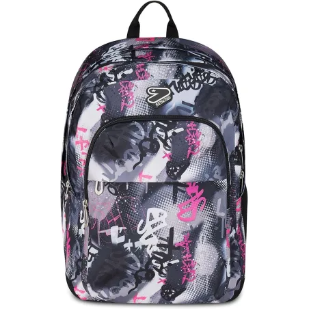 Seven Zaino Scuola Pro XXL Reversibile Detach, Grigio, Zaino Doppio Scomparto, Tasca Porta PC e Tasca Porta Borraccia