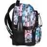 Mitama Zaino Scuola BDBF FLOWER BREEZE, Celeste, Zaino Triplo Scomparto, Tasca Porta Borraccia, Porta USB Integrata