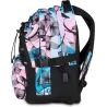 Mitama Zaino Scuola BDBF FLOWER BREEZE, Celeste, Zaino Triplo Scomparto, Tasca Porta Borraccia, Porta USB Integrata