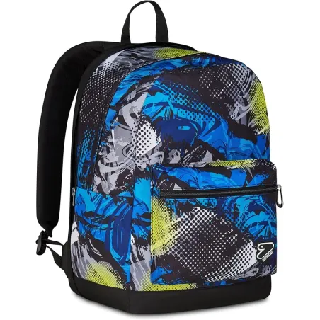 Seven Zaino Scuola Reversibile, Blu, Zaino Doppio Scomparto Con Auricolari Wireless, Tasca Porta PC e Tasca Porta Borraccia