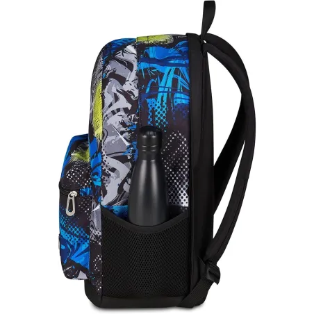 Seven Zaino Scuola Reversibile, Blu, Zaino Doppio Scomparto Con Auricolari Wireless, Tasca Porta PC e Tasca Porta Borraccia