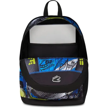 Seven Zaino Scuola Reversibile, Blu, Zaino Doppio Scomparto Con Auricolari Wireless, Tasca Porta PC e Tasca Porta Borraccia