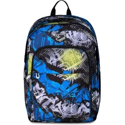 Seven Zaino Scuola Reversibile, Blu, Zaino Doppio Scomparto Con Auricolari Wireless, Tasca Porta PC e Tasca Porta Borraccia