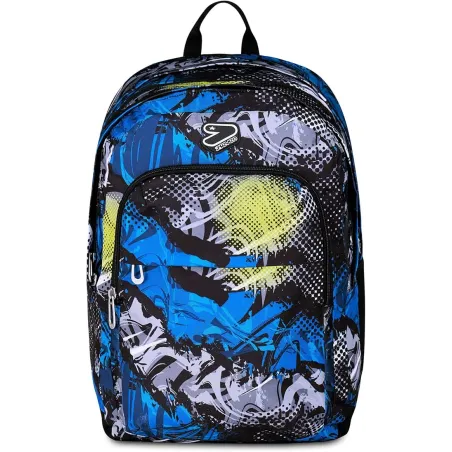 Seven Zaino Scuola Reversibile, Blu, Zaino Doppio Scomparto Con Auricolari Wireless, Tasca Porta PC e Tasca Porta Borraccia