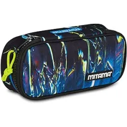 MITAMA Portapenne Scuola Ovale, Nero, BDBF MITAMA FADE, Completo di Penne e Matite
