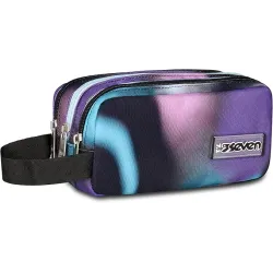 Seven Portapenne Scuola 3 Zip, Multicolore, Triplo Scomparto, Accessori Zaino