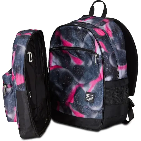 Seven Zaino Scuola Pro XXL Reversibile Detach The Double, Shadow Up, Nero fuxia, 3 Zaini in 1, Doppio Scomparto