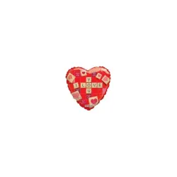 Palloncino Love Rosso scarabeo Cuore 18"45cm